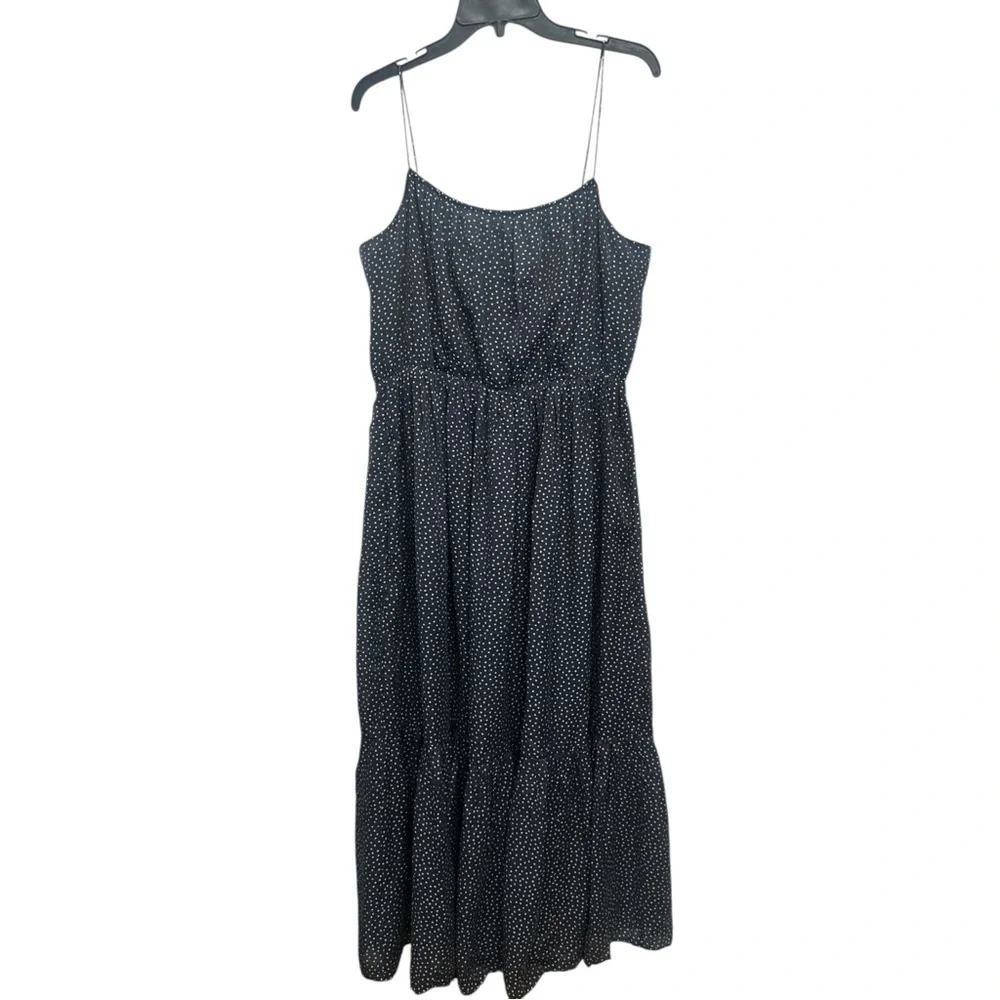 Abercrombie And Fitch Low Back Tiered Maxi Dress Size XL Polka Dot Sleeveless